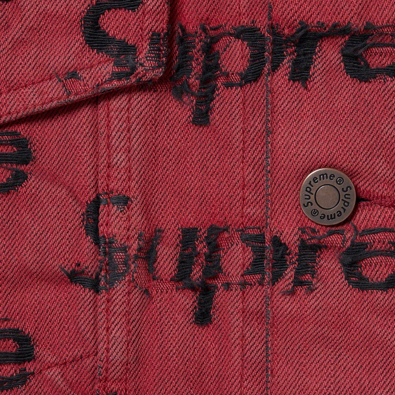 Frayed Logos Denim Trucker Jacket view 5